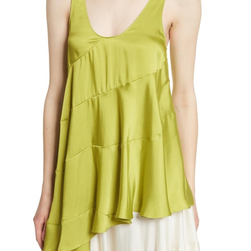 Elizabeth and James Asymmetrical Satin Top